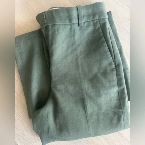 J. Crew Carolina Flare Wide Leg Pants in Sage Green - Picture 3 of 7